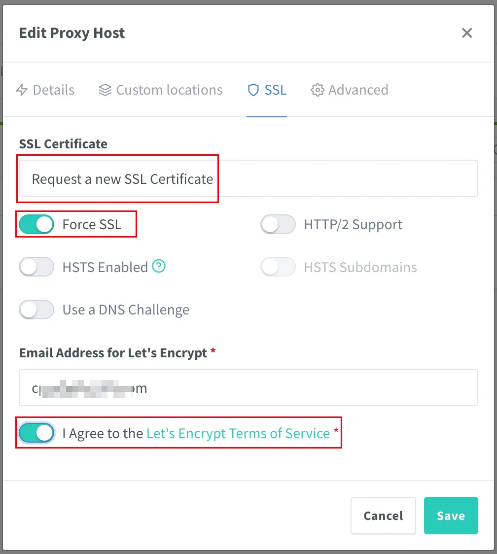 设置 SSL